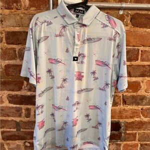 Bad Birdie polo shirt medium